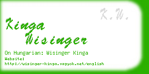 kinga wisinger business card